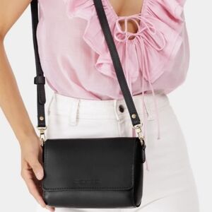 Portland Leather Metro Mini Black Crossbody Bag